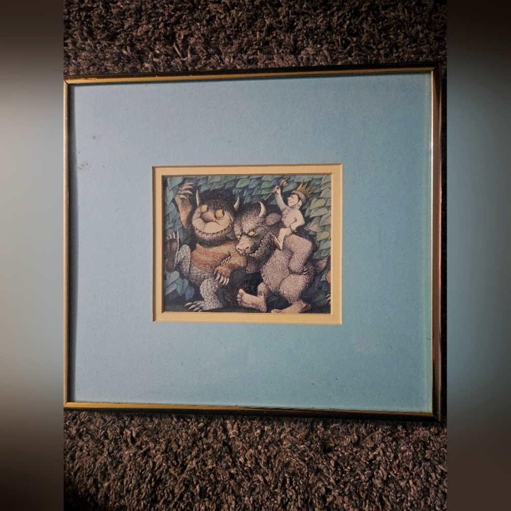 Where The Wild Things Are "The King Of All Wild Things" Maurice Sendak Framed